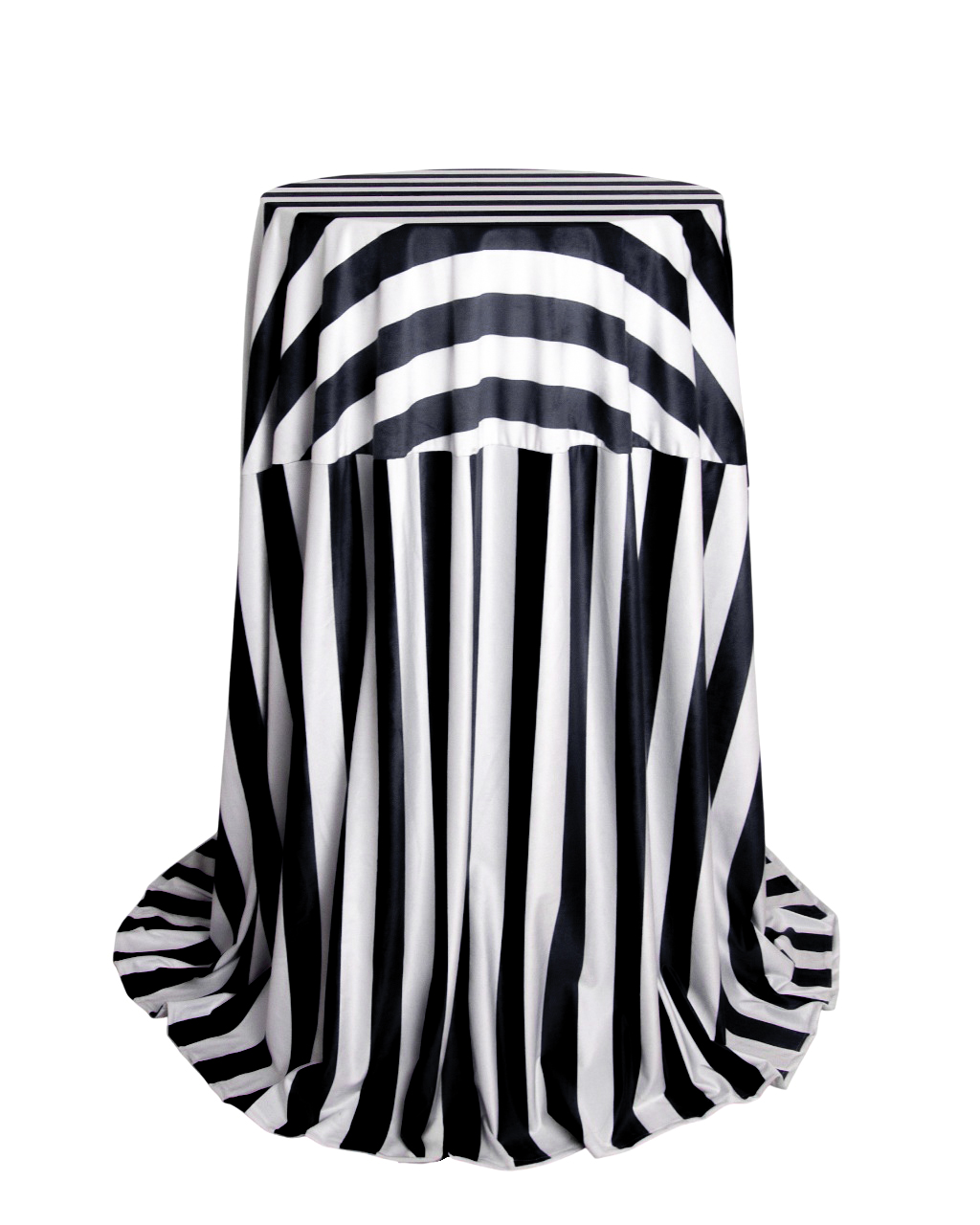 Скатерть для коктейльного столика, черно-белая полоска