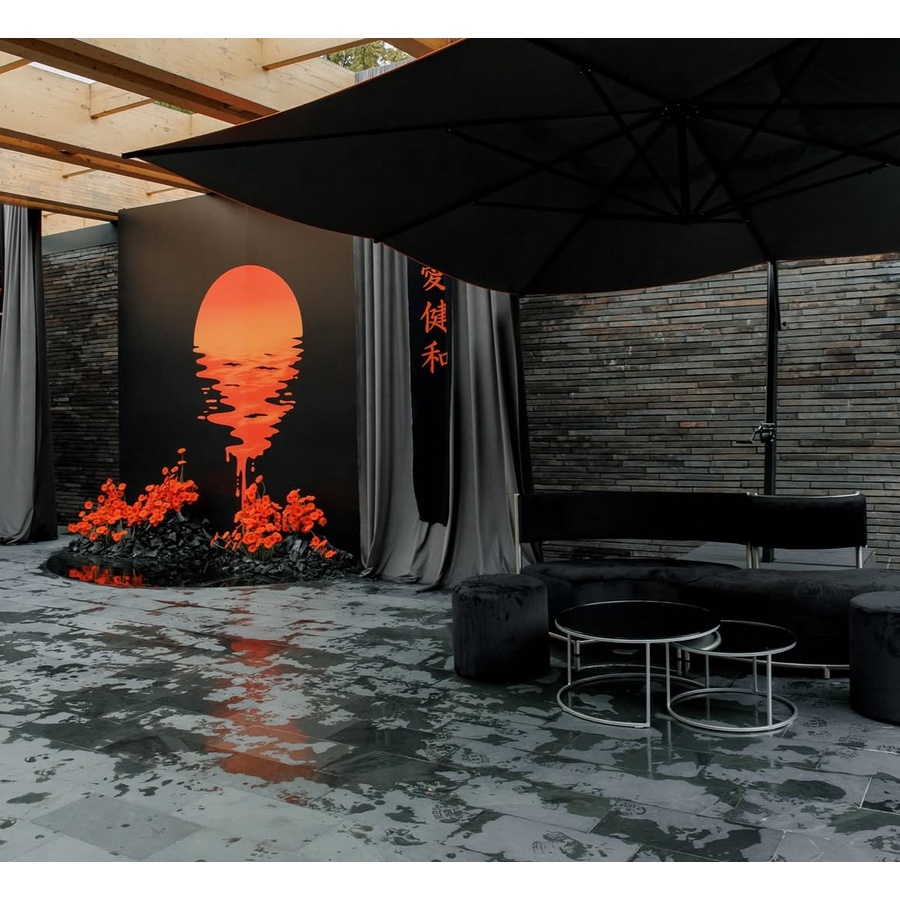 Диван Кручу-верчу Змейка Выпуклый, Черная ночь - Фото миниатюра 2