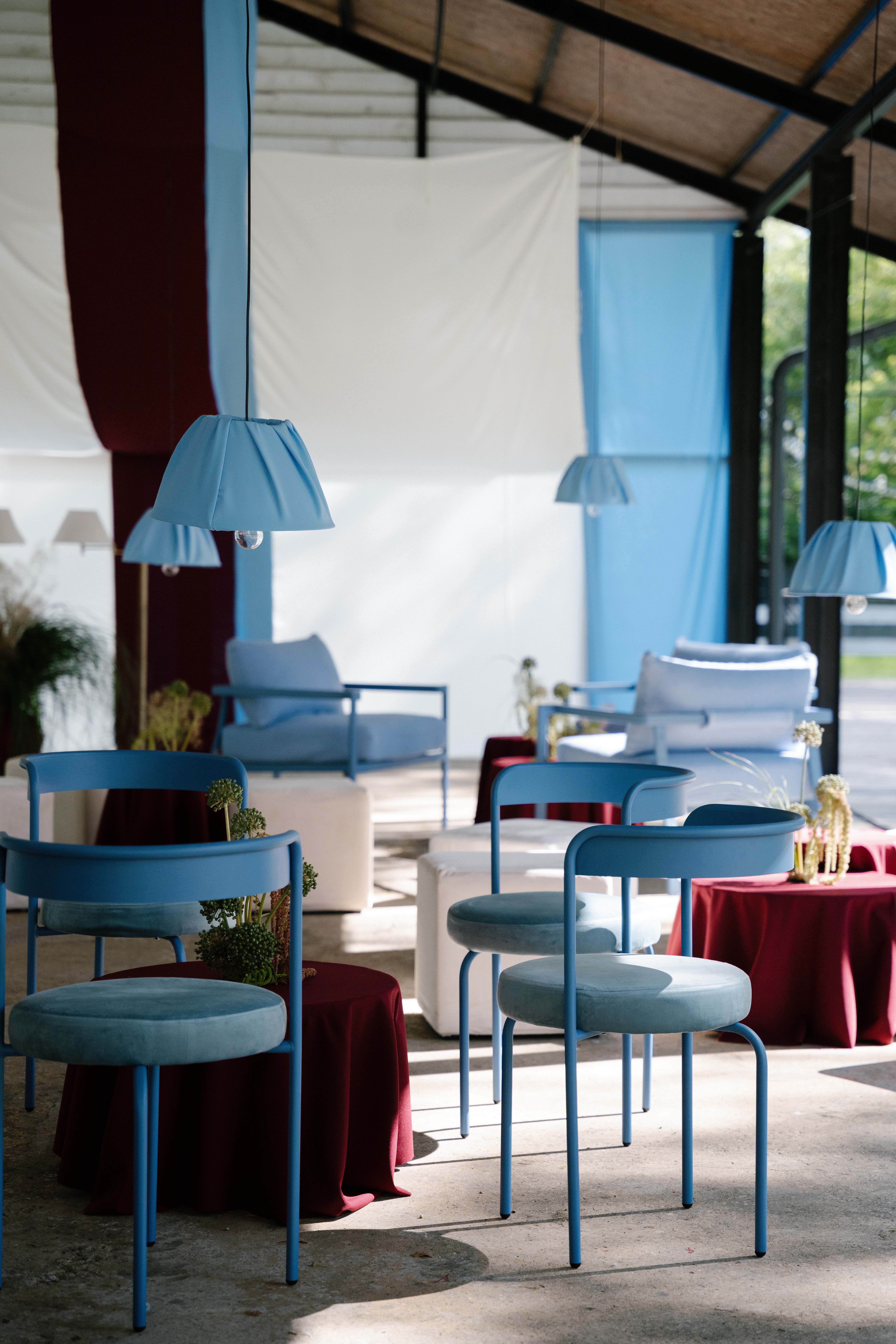 Стул Колори, Черничный йогурт + Немного голубого