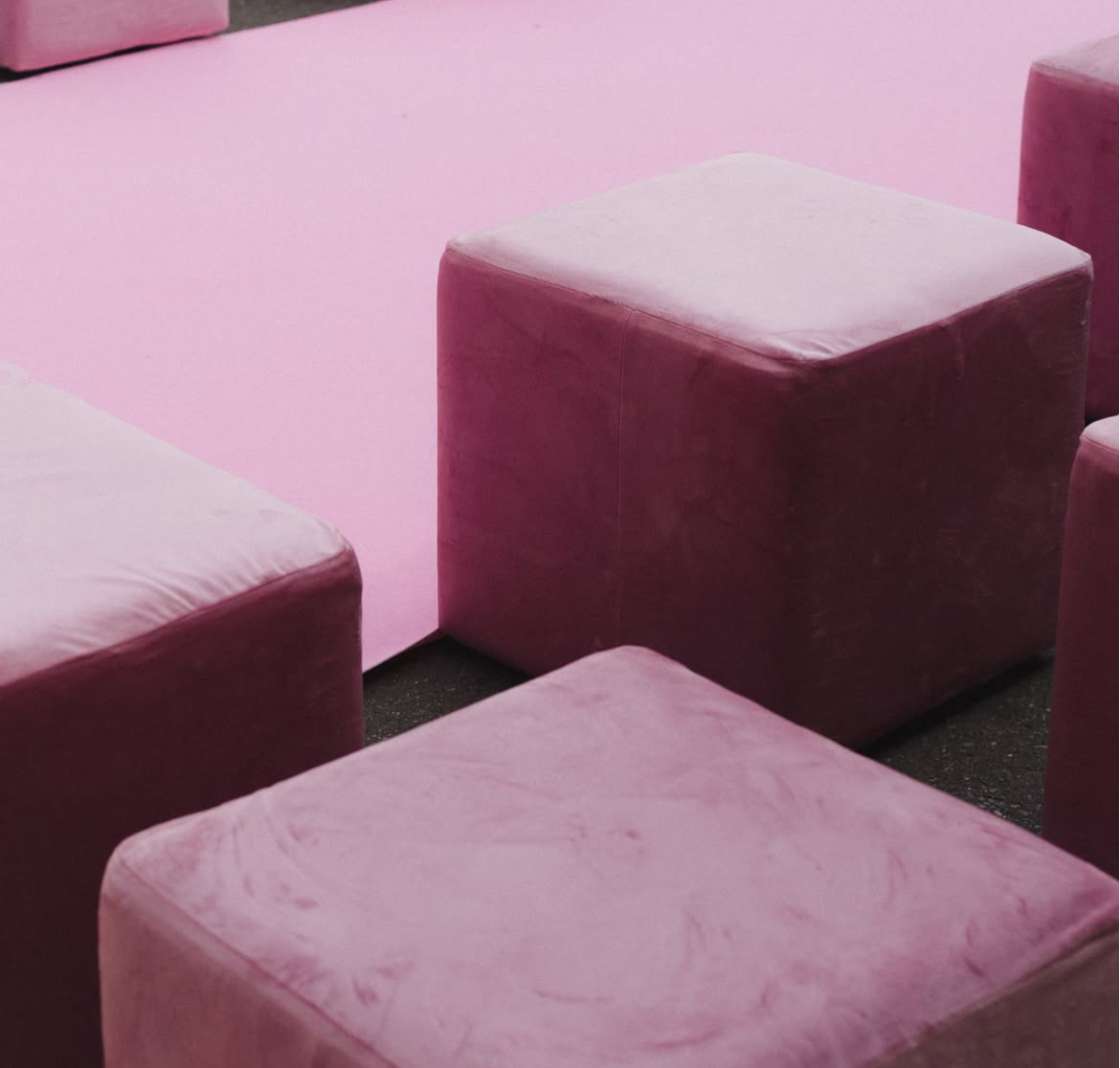 Пуф квадратный Точка, велюр, Куколка