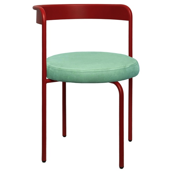 Стул Колори, Красный бархат + Мятный