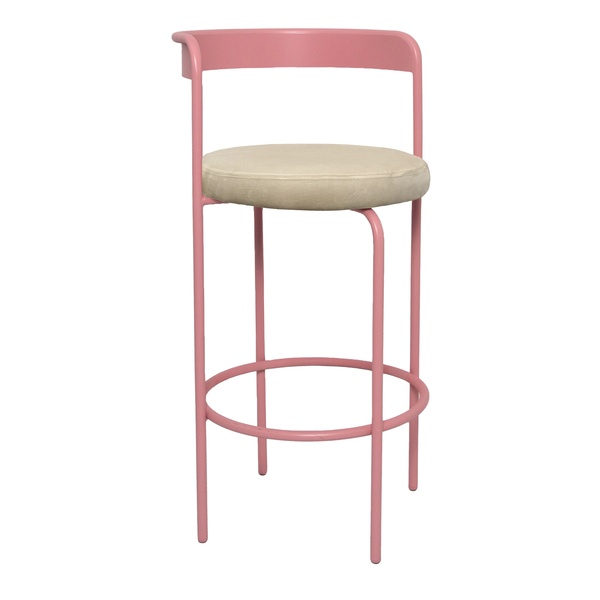 Стул барный Колори, Розовая помада + Кремовый бисквит