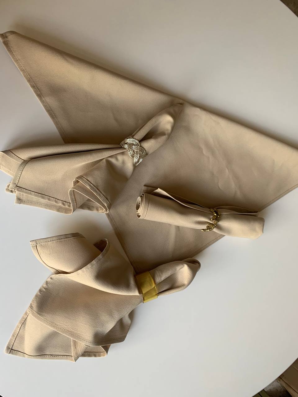 Салфетка бежевая, полиэстер