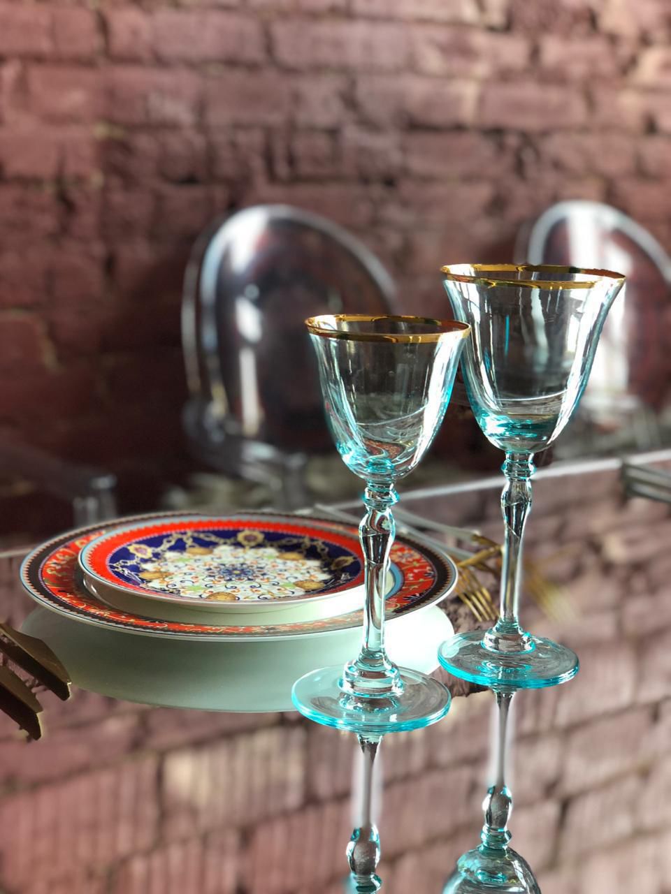 Сет бокалов Хлоэ голубой