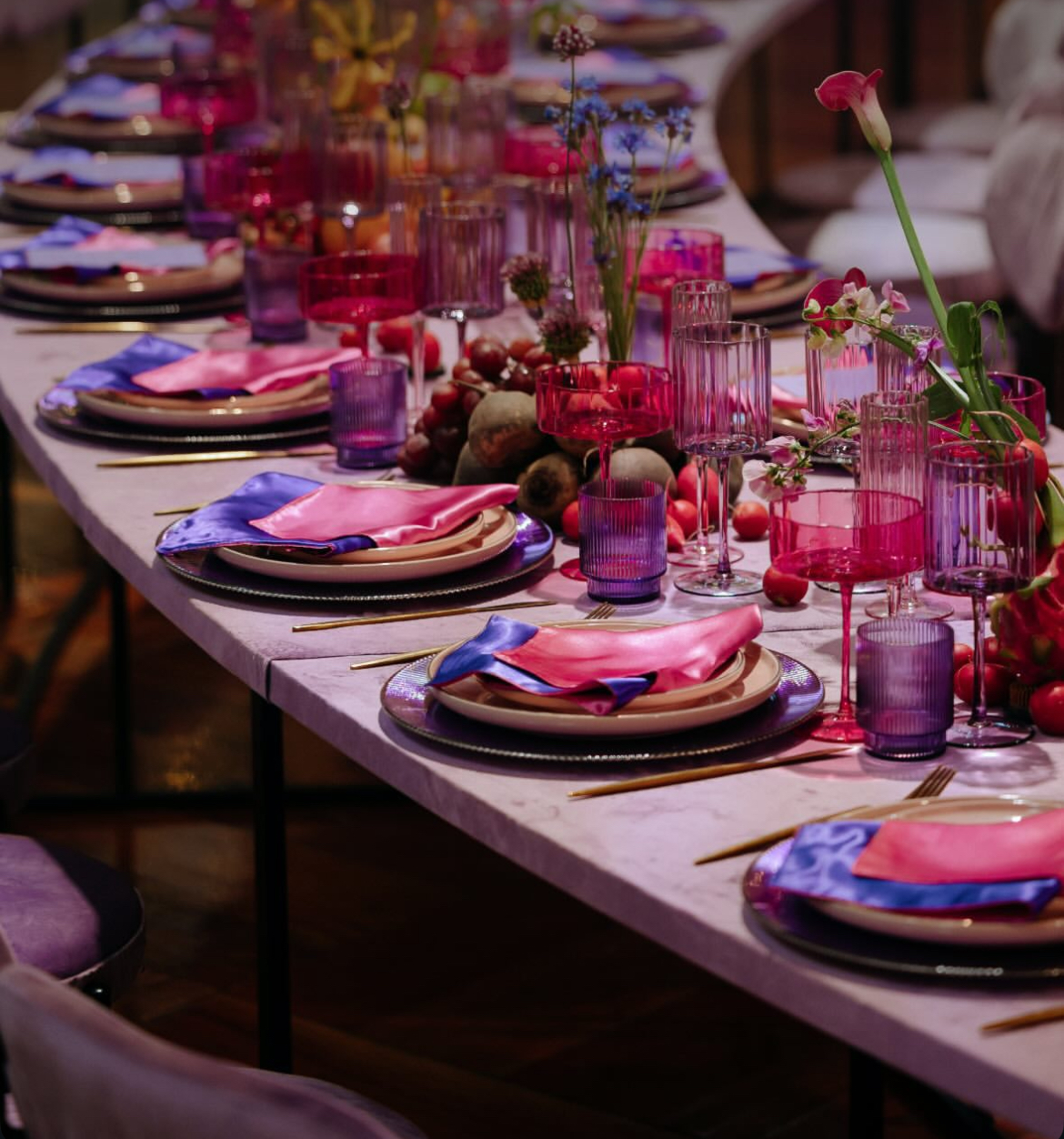 Салфетка двухсторонняя Кручу-верчу, Королева флирта, розово-фиолетовая