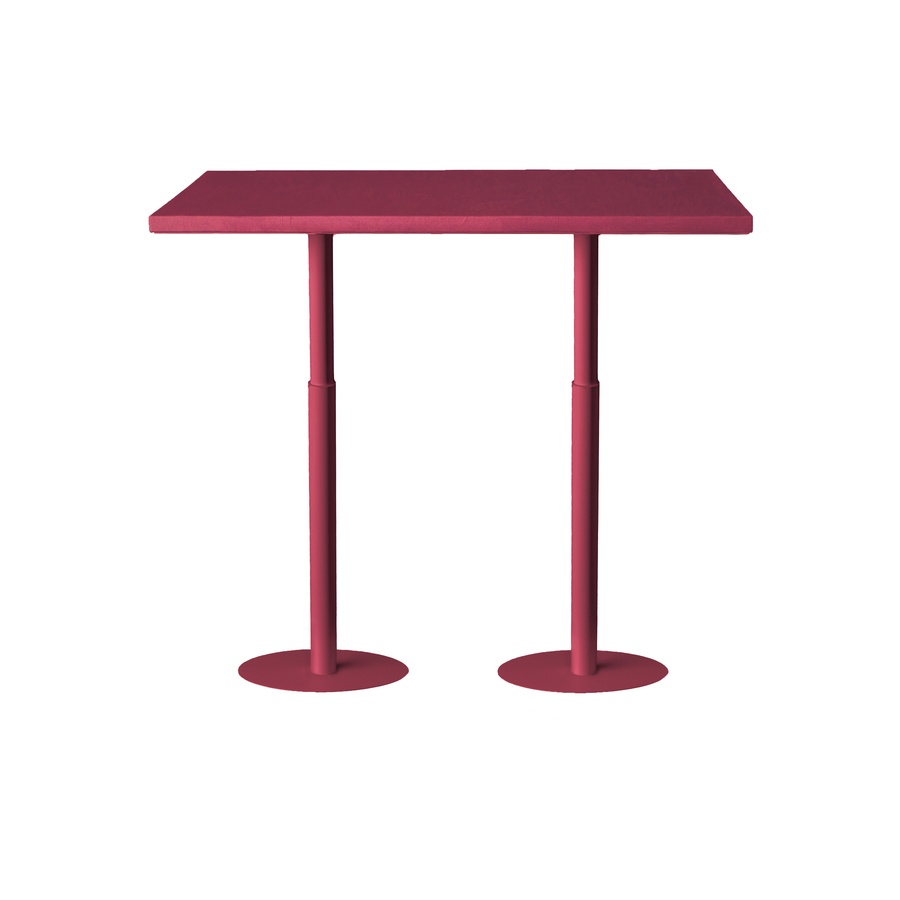 Стол коктейльный Twist Rectangle M, пьяная вишня (телескопическая нога) - Фото миниатюра 1