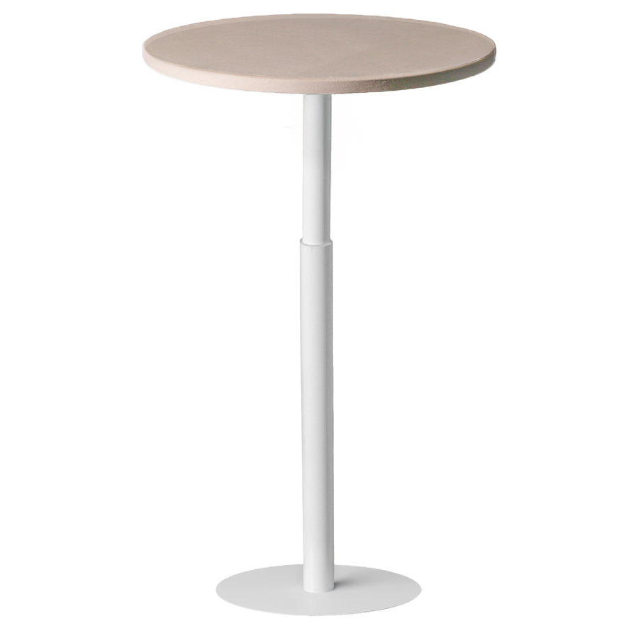Стол коктейльный Twist Circle, Рафаэлло + Кремовый бисквит (телескопическая нога) - Фото основное 1