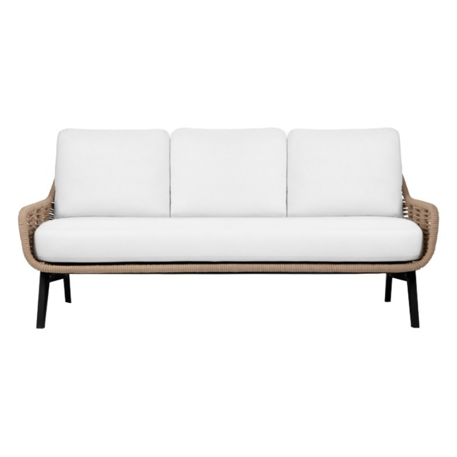 Диван трехместный The One белоснежный велюр - Фото миниатюра 1