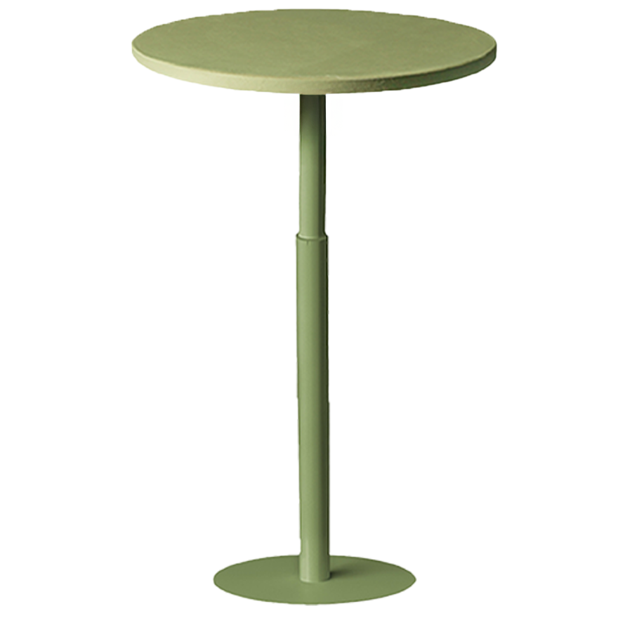 Стол коктейльный Twist Circle Фисташковое пралине + Matcha (телескопическая нога) - Фото миниатюра 1