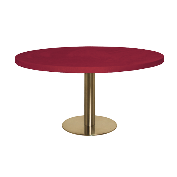 Стол Твист Круглый 43см, Золото + столешница, 90 см Пьяная вишня