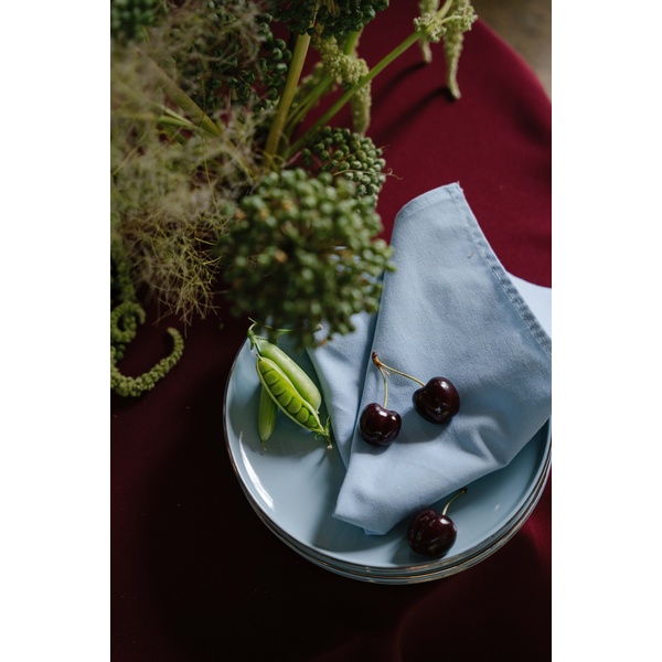 Салфетка из смесового льна, Немного злопамятная незабудка - Фото 3