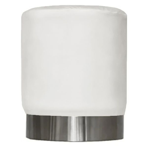 Пуф Silver, белоснежный велюр