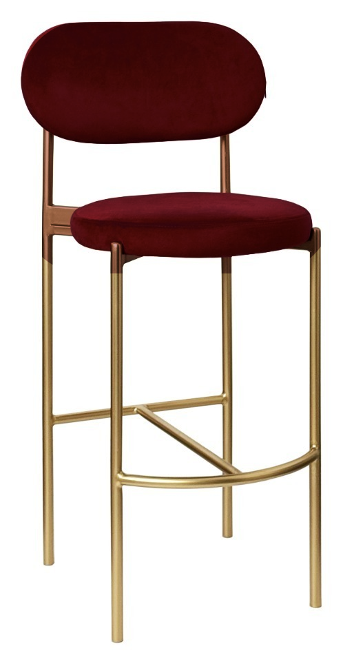 Стул барный Modern Comfy Bordeaux  (любой цвет каркаса) - Фото миниатюра 1
