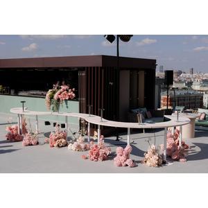 Стол коктейльный Twist Serpent S, Рафаэлло + Кремовый бисквит (телескопические ноги) - Фото 8