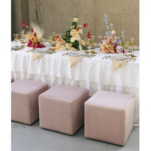 Скатерть из хлопка рюшами, прямоугольная белая - Фото 5