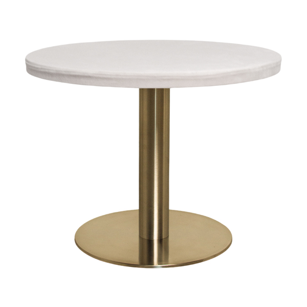 Стол Твист Круглый 43см, Золото + столешница, 60 см Млечный путь