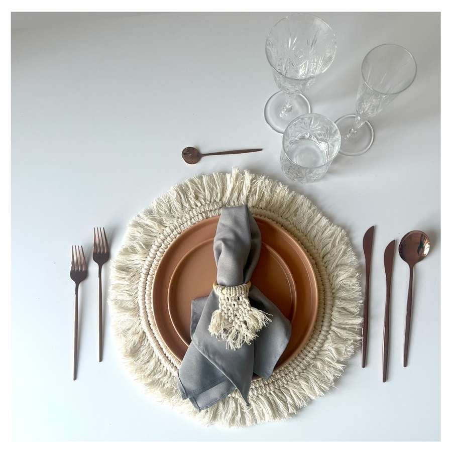 Сет тарелок Macrame Accent Terracotta S и M - Фото миниатюра 5
