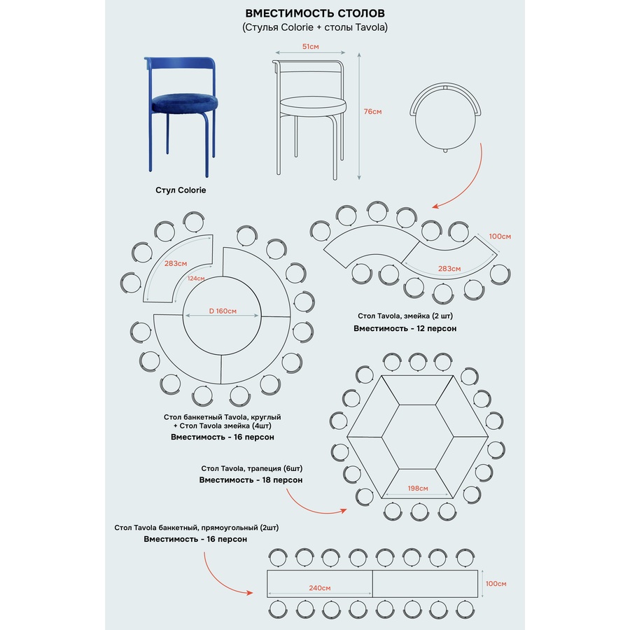 Стол Tavola, трапеция глубиной 86 см, 1 модуль - Фото миниатюра 5