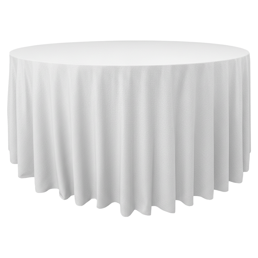 Скатерть канвас, круглая, белоснежная
