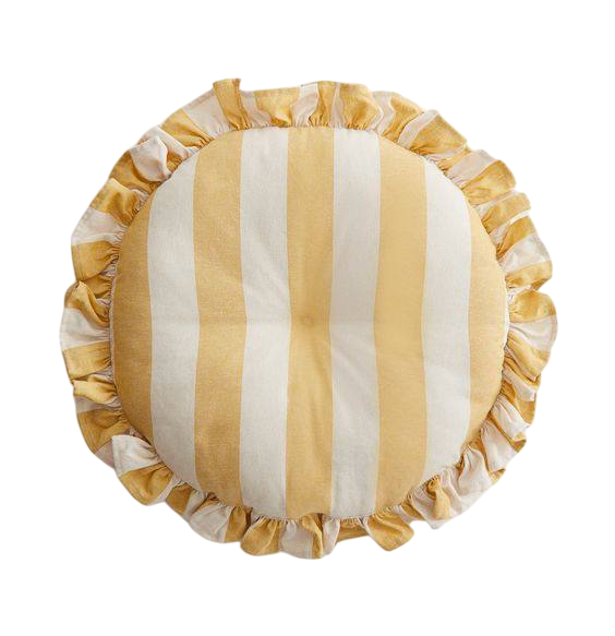 Подушка круглая с рюшами, пошив на заказ 