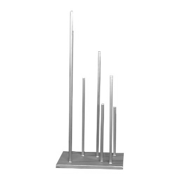 Флористическая стойка Еж С, серебро перекрас