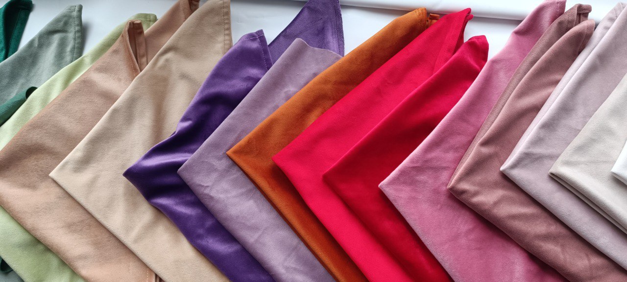 Салфетка велюр, красная Малиново-красный