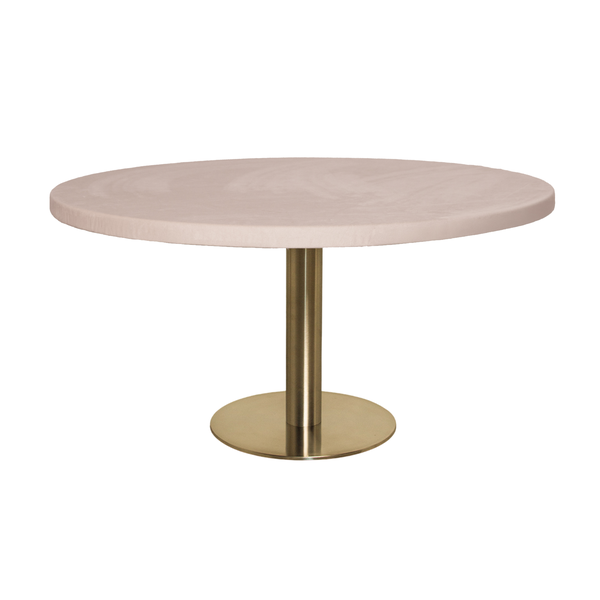 Стол Твист Круглый 43см, Золото + столешница, 90 см Млечный путь 