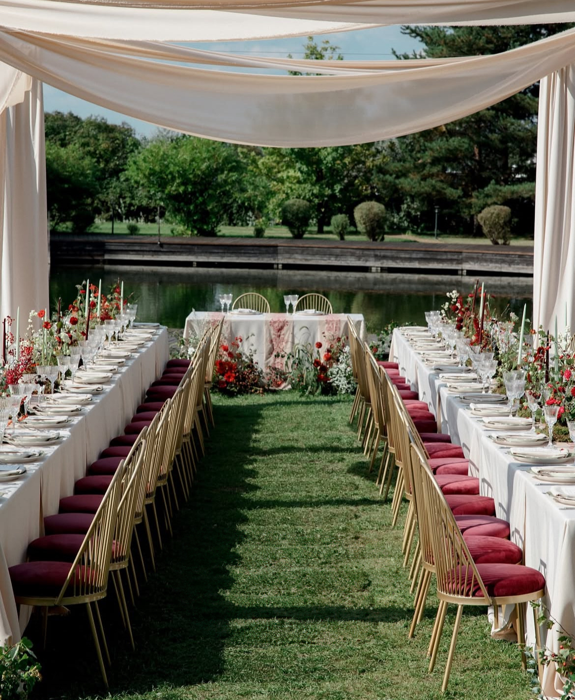 Стул Ле Солей, велюр, бордовый