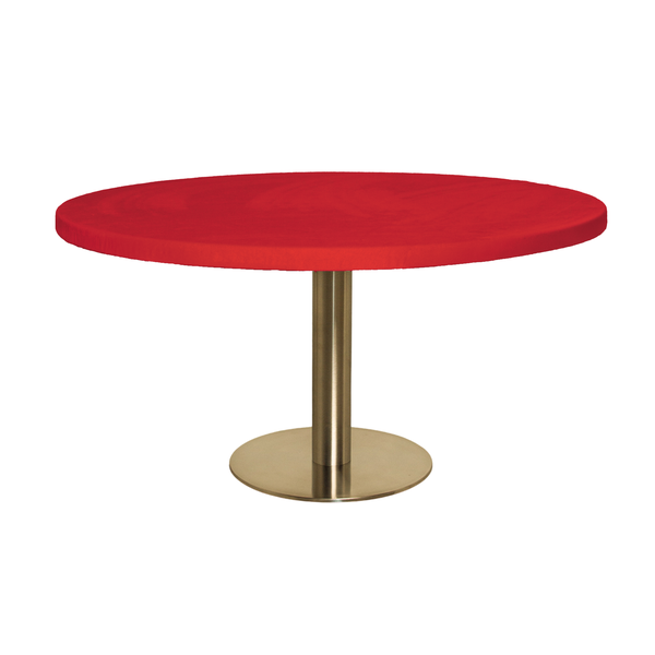 Стол Твист Круглый 43см, Золото + столешница, 90 см Малиново-красная