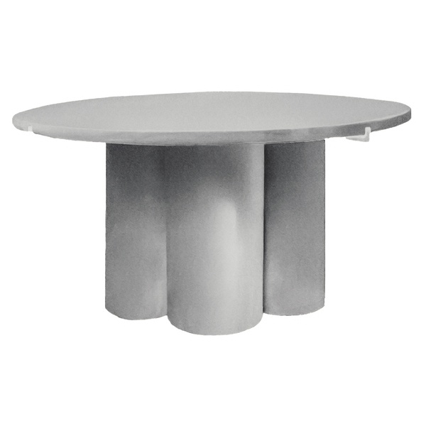 Журнальный столик Сквош светло-серый, велюр