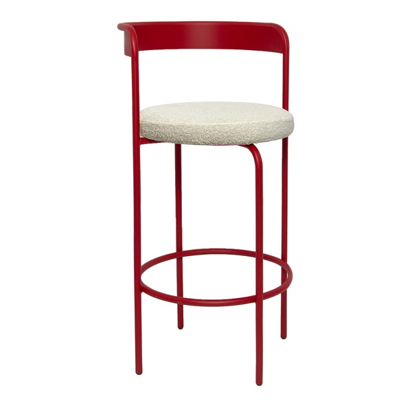 Стул барный Колори Красный бархат + Тедди
