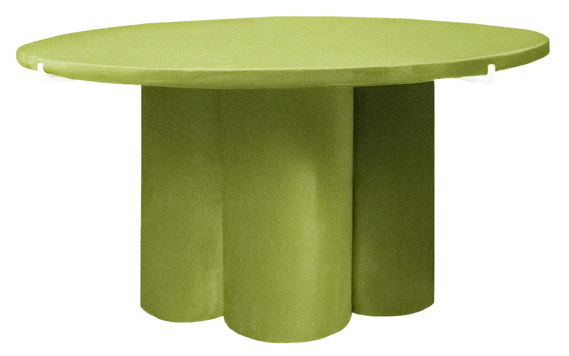 Журнальный столик Сквош весенняя зелень, велюр