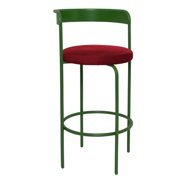 Стул барный Колори, Фисташковое пралине + Бордо