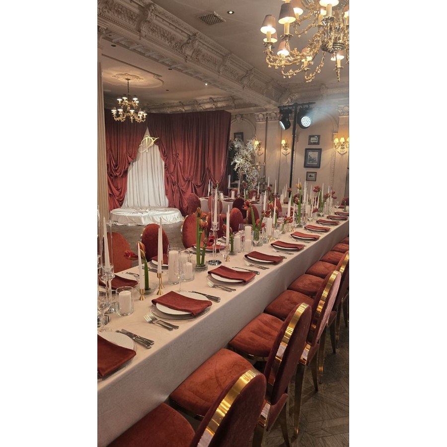 Стул Вашингтон Золото, велюр терракотовый - Фото миниатюра 7