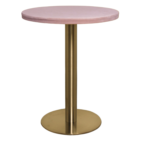 Стол Твист Круглый 67см, Золото + Светло-розовый
