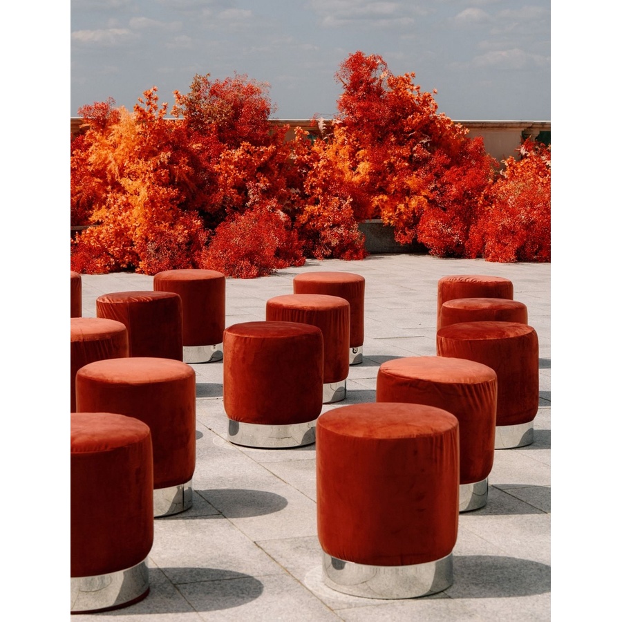 Пуф Gold, терракотовый велюр - Фото миниатюра 5