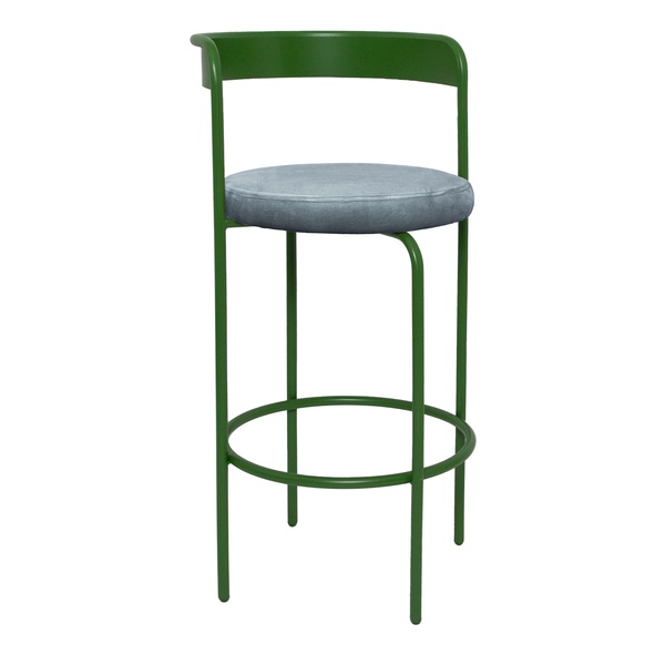 Стул барный Колори, Фисташковое пралине + Серо-голубой