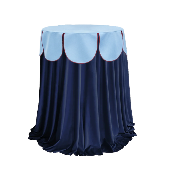 Стол "Yes, caap!" Tavola, something blue +  сапфировая скатерть, велюр