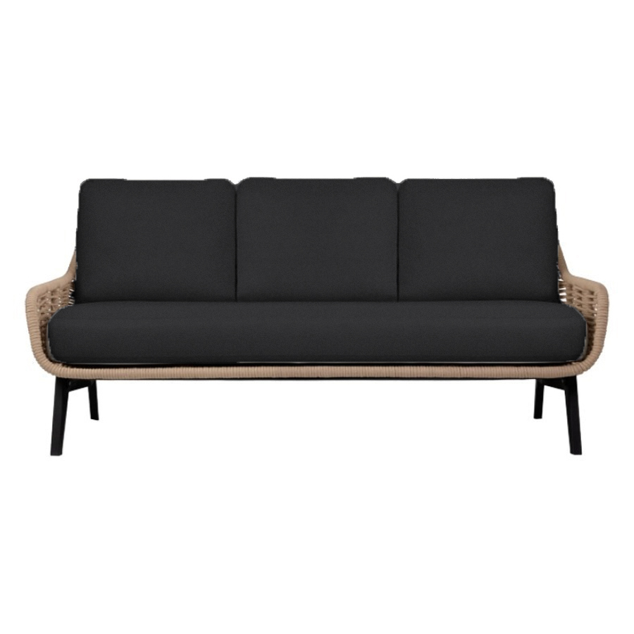 Диван трехместный The One черный - Фото миниатюра 1