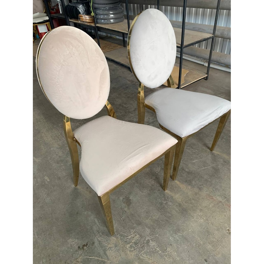 Стул Washington Gold, велюр светло-серый - Фото миниатюра 4