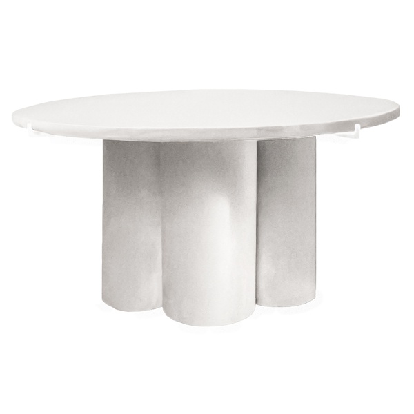 Журнальный столик Сквош молочный велюр