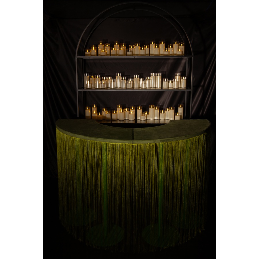 Стол коктейльный Твист Змейка С, Фисташковое пралине + Лесная поляна (телескопические ноги) - Фото миниатюра 8