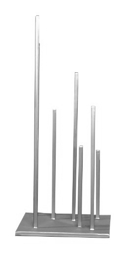 Флористическая стойка Еж С, серебро перекрас