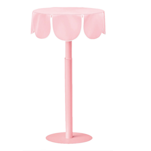 Стол "Yes, Caap" Twist Circle, розовая подмака+baby doll, велюр (телескопическая нога) 