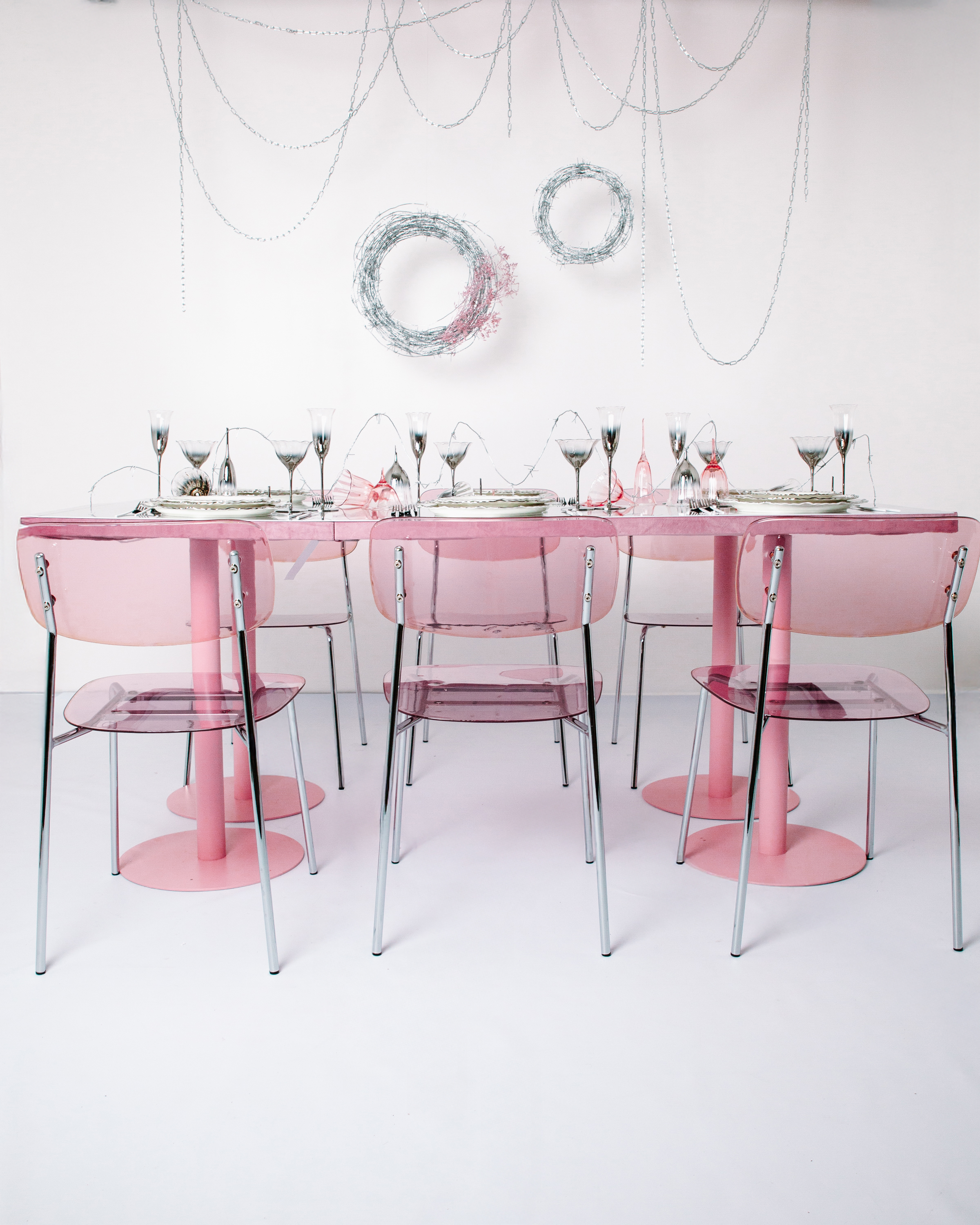 Стул Prism Silver, Розовые очки