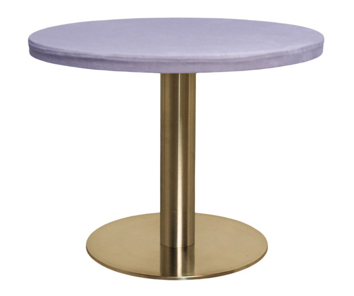 Стол Твист Круглый 43см, Золото + столешница, 60 см Нежная орхидея