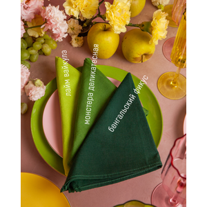 Салфетка из смесового льна, Бенгальский фикус - Фото 2