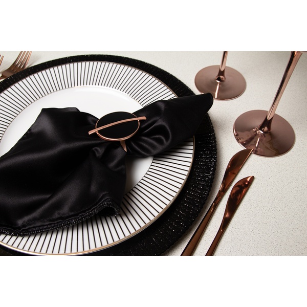 Кольцо для салфетки Баттон, черное - изображение 5