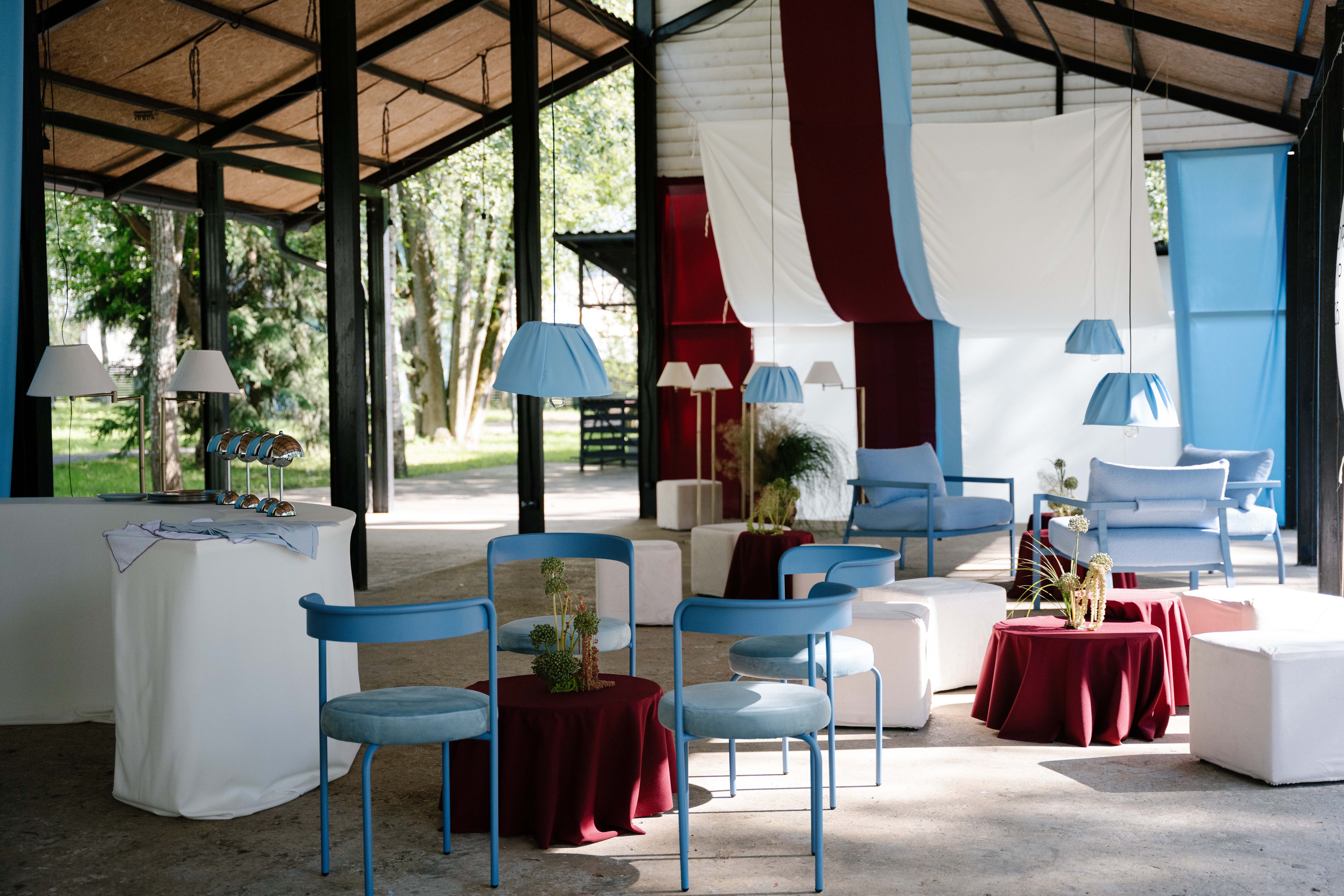 Стул Колори, Черничный йогурт + Немного голубого