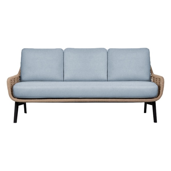 Диван трехместный The One серо-голубой